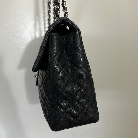 💎✨BEAUTIFUL✨💎 Chanel Quilted CC Caviar Leather Black Chain Shoulder … - Picture 6 of 17